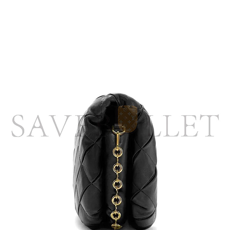 LOEWE PUFFER GOYA PLEATED LEATHER SHOULDER BAG A896P41X14 (23*17*9cm)